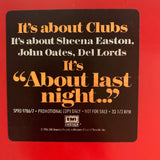 About Last Night - Remix 12" LP PROMOTIONAL sampler : Sheena Easton, John Oates, Del Lords