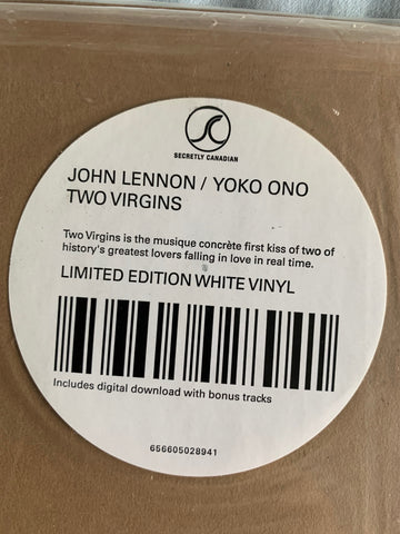 John Lennon / Yoko One - Two Virgins (WHITE VINYL) New