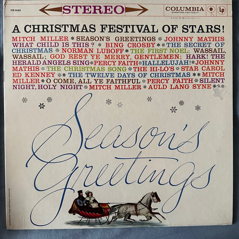 Seasons Greatings -- A Christmas Festival Of Stars (Various)  '59 LP Vinyl - Used