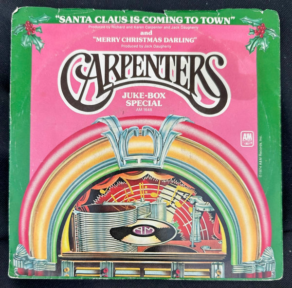 Carpenters - 2 Christmas songs on a 45 record -vinyl - Used