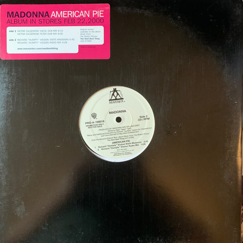MADONNA - AMERICAN PIE (PROMO) 12" Lp vinyl 1999 - used
