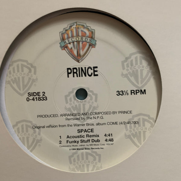 PRINCE - SPACE  (Promo) 12" REMIX LP Vinyl