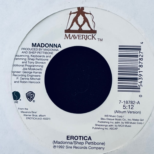 Madonna - Erotica 45 record vinyl - Used