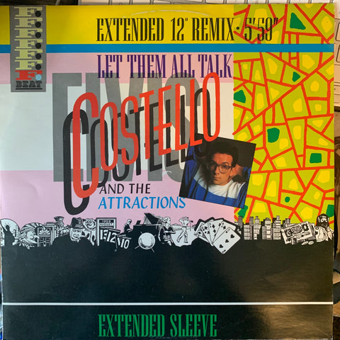 Elvis Costell0 - Let Them All Talk 12" REMIX LP VINYL - Used