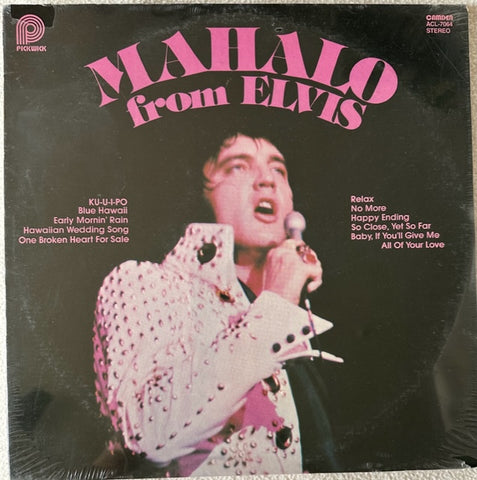 ELIVS  Presley - Mahalo From Elvis LP Vinyl  --  New