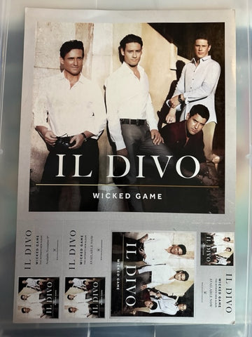IL DIVO - Wicked Game (Official promotional poster flat) 12x17
