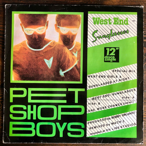 Pet Shop Boys ‎– West End - Sunglasses - Used 12" LP Vinyl