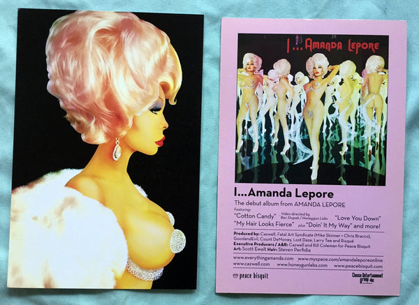 Amanda Lepore - set of 2 official postcards