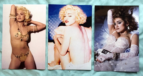 Madonna set of 3 Iconic postcards (Virgin, Express yourself, Erotica)