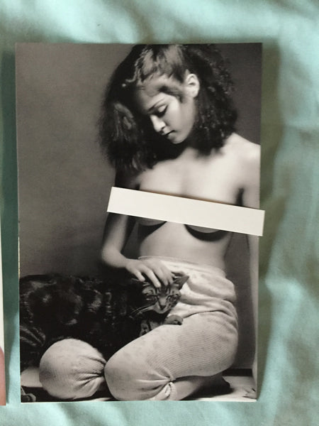 Madonna - 1979 Nude / cat post card