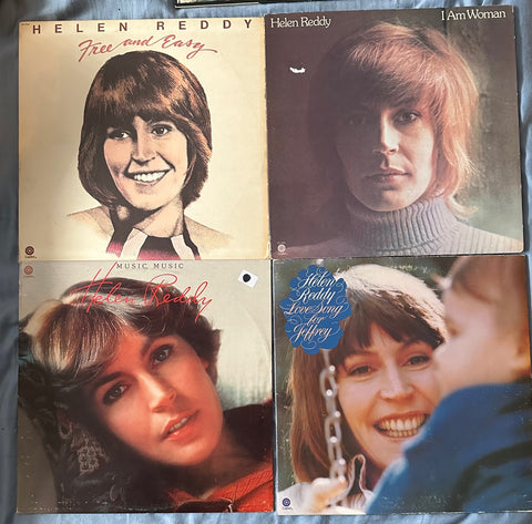 Helen Reddy - Set of 4 original LP Vinyls -- Free and Easy, I Am Woman +  Used