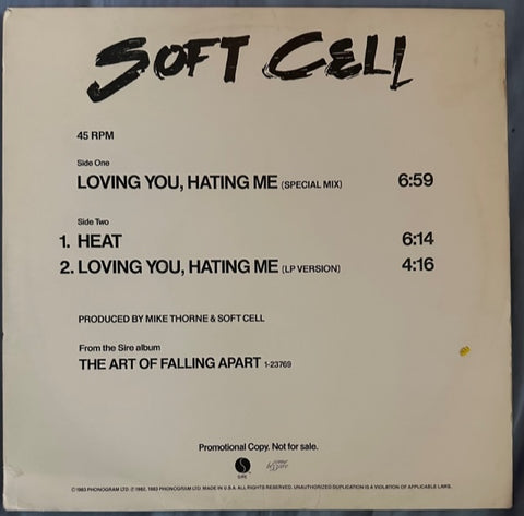 SOFT CELL (Marc Almond) - Loving You, Hating Me (PROMO 12" Single) LP Vinyl - Used
