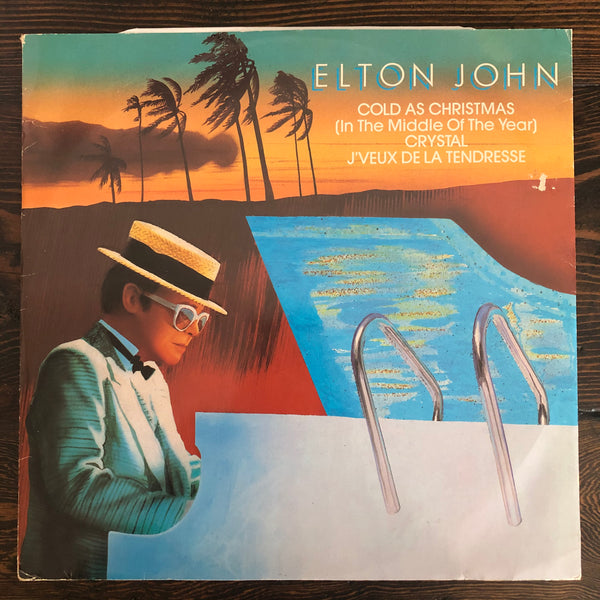 Elton John ‎– Cold As Christmas (In The Middle Of The Year) / Crystal- 1983 - 12" USED Lp Vinyl