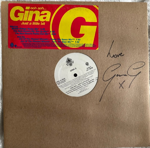 Gina G - ooh aah…just a little bit - Signed Promo 12” single LP Vinyl