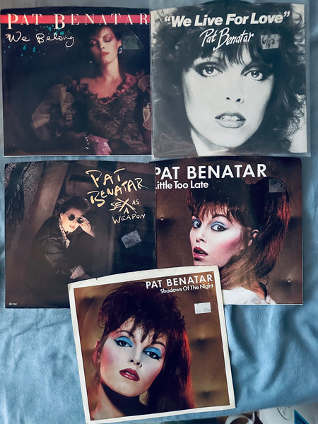 Pat Benatar - set of 5 original 80s 45 records (Lot 3) - Used