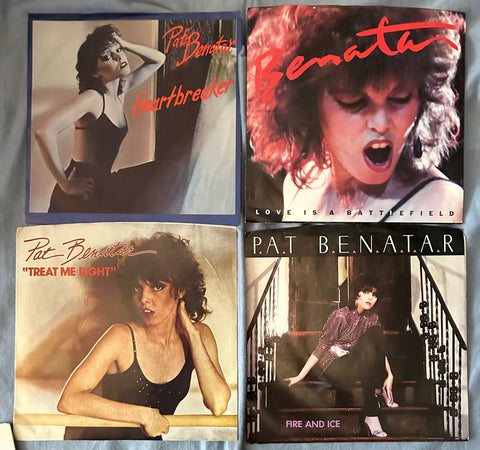 Pat Benatar - set of 4 original 80s 45 records (Lot 2) - Used