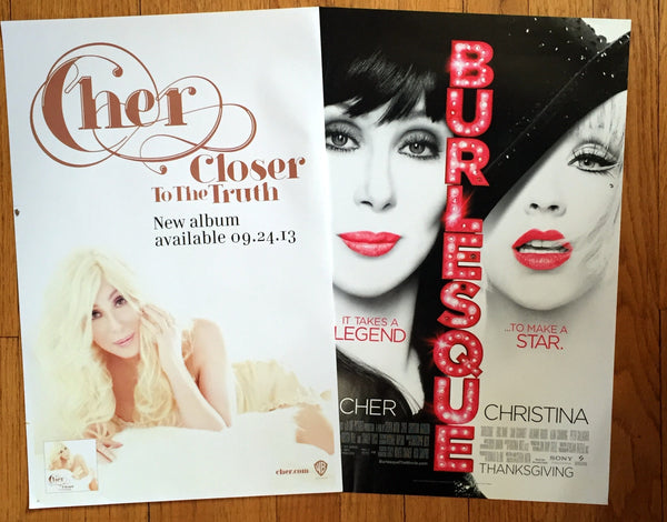 Cher - 2 posters 11x17 Closer To The Truth / Burlesque