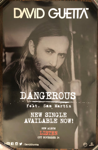 David Guetta - Dangerous - Promo Poster (double sided)