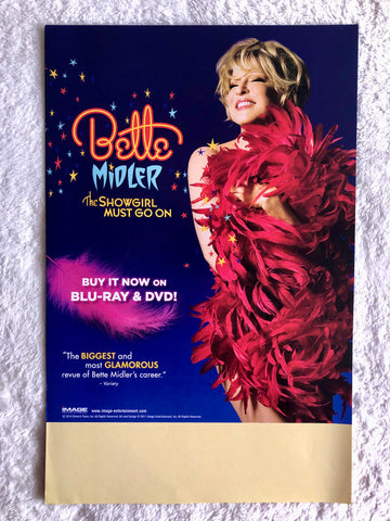 Bette Midler - The Showgirl Must Go On - Double Sided Promo Poster