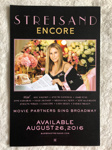 Barbara Streisand - Encore Movie Partners Sing Broadway - Promo Poster