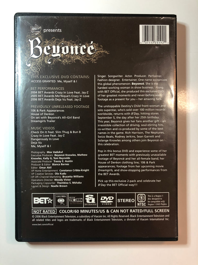 Beyoncé - BET Official Presents Beyoncé - DVD - Used – Borderline MUSIC