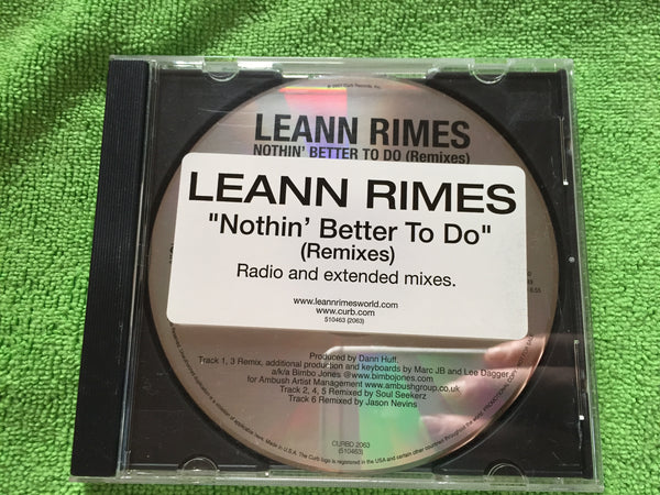 LeAnn Rimes - Nothin' Better To Do - PROMO CD REMIX Single