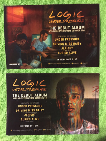 Logic - Under Pressure promo postcard - you get 2!