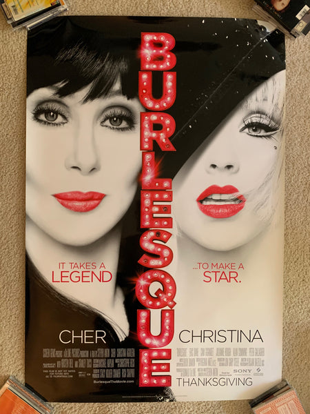 Cher / Christina Aguilera: official Movie Promo Poster LARGE BURLESQUE