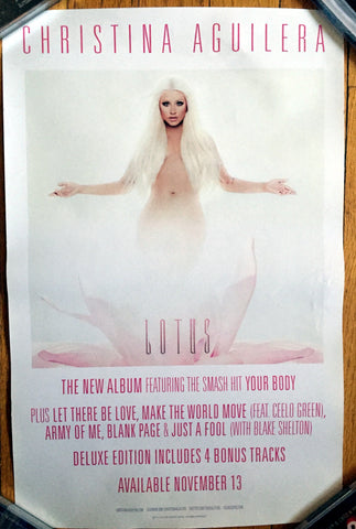 Christina Aguilera - LOTUS Promo Poster 11x17