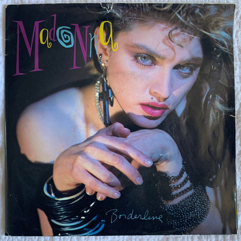 Madonna - BORDERLINE (fold out poster) 7" record 45 single (light crease)