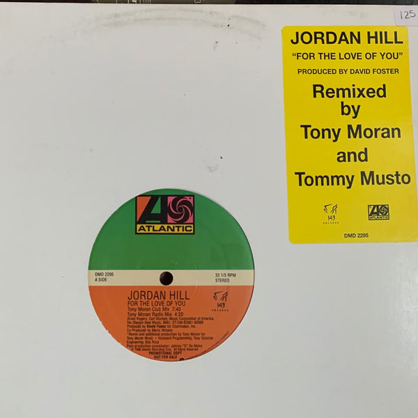 Jordon Hill  -    For The Love Of You promotional Vinyl 12" remix LP - used
