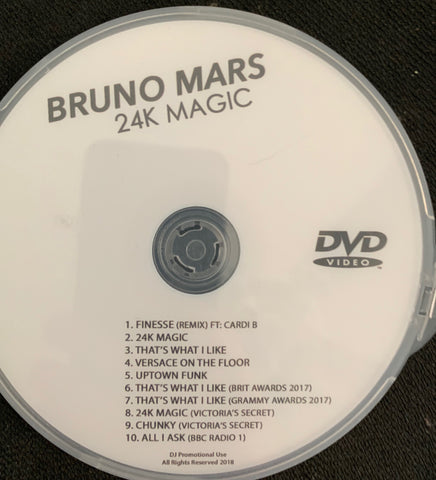 Bruno Mars - 24K Magic Video collection DVD.