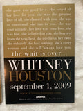 Whitney Houston - I LOOK TO YOU  5x7 promo card (official)