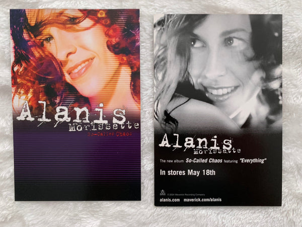 Alanis Morissette 2 promotional post cards  4x6
