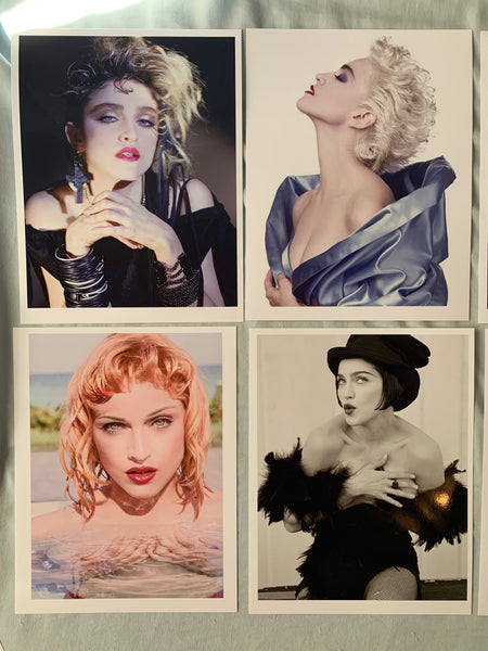 Madonna - LOT of 4 Glossy photo prints (Lucky Star, True Blue, 90s Herb Ritts)