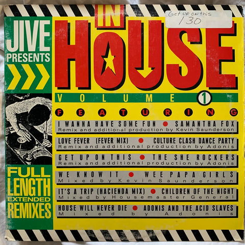 Jive Presents in HOUSE vol.1 (Sam Fox, Adonis, Wee Papa Girls++) LP VINYL (Various) Used