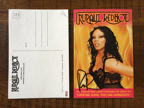 Ru Paul (RuPaul) official SIGNED autographed 4x6 promo postcard