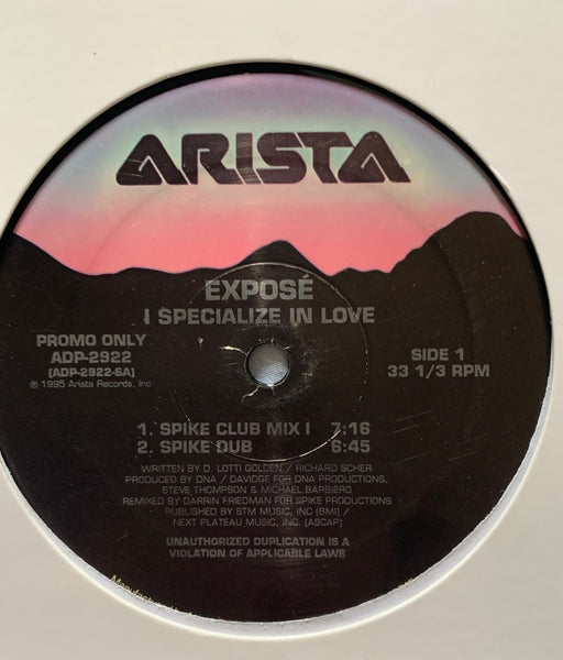 Expose - I Specialize In Love US promo 12" Vinyl -- used