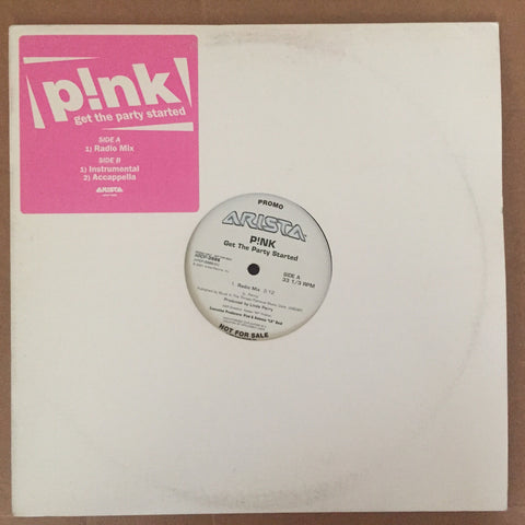 P!NK! Get The Party Started 12" Promo LP Vinyl - Used