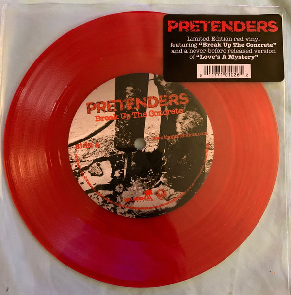 Pretenders - Limited edition red vinyl 45 record "Break Up The Concrete"
