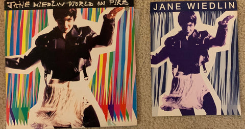 Jane Wiedlin - Promo used  12"  World On Fire & promotional One Sheet