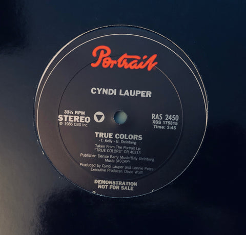 Cyndi Lauper - True Colors  Promo  12" LP vinyl - Used