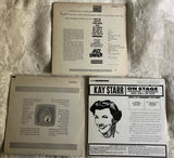 Kay Starr LP Vinyl 3 Used Lot - The Hits, On Stage, Jazz Singer Capitol Records