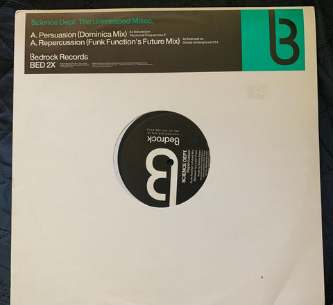 Science Dept. The Unrleased Mixes: Persuasion / Repercussion 12" LP Vinyl -Used