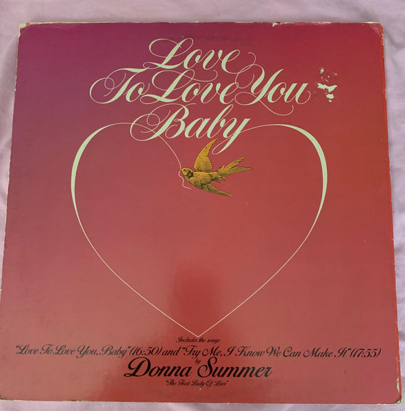 Donna Summer - ''Love To Love You Baby/ Try Me"'  12" LP Vinyl - used
