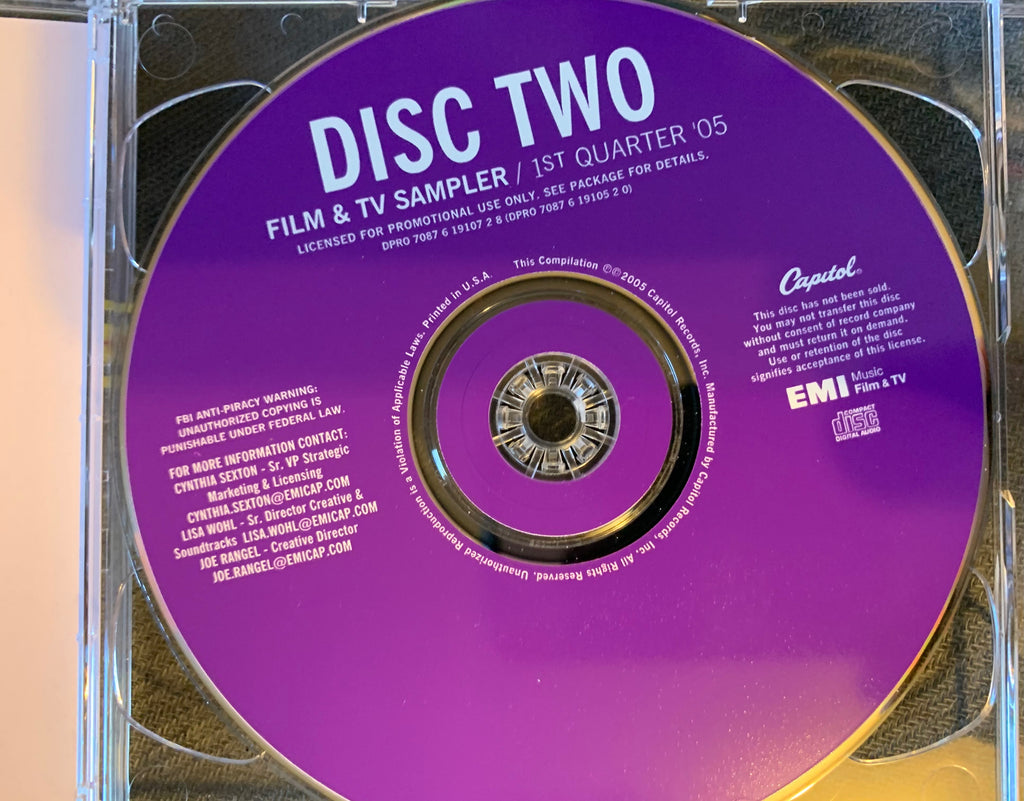 Capitol Records Film & TV 2CD sampler Kylie,Tina, LCD Soundsystem