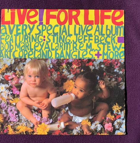 LIVE! For Live (Various) 1986 LP Vinyl - Used (Go-Go's, Sting, Bangles +++)