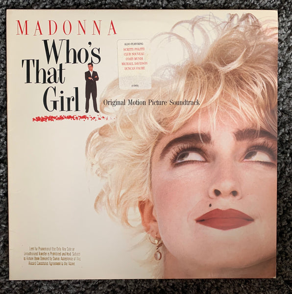 Madonna - Who's That Girl (OST) Original 1987 LP PROMO Vinyl -