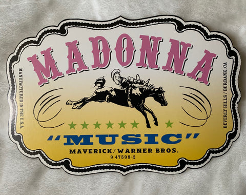 Madonna - MUSIC 'belt buckle'  Promo poster Flat  12x8"
