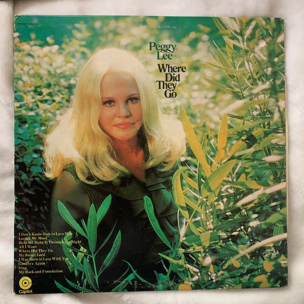 Peggy Lee - "Where Did They Go"  LP Vinyl - Used 70's